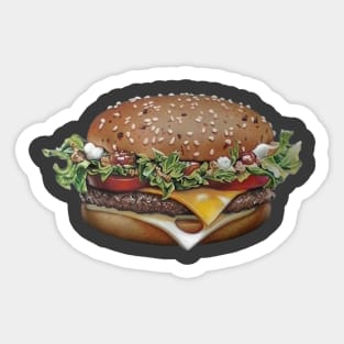 hamburger Drawing Sticker